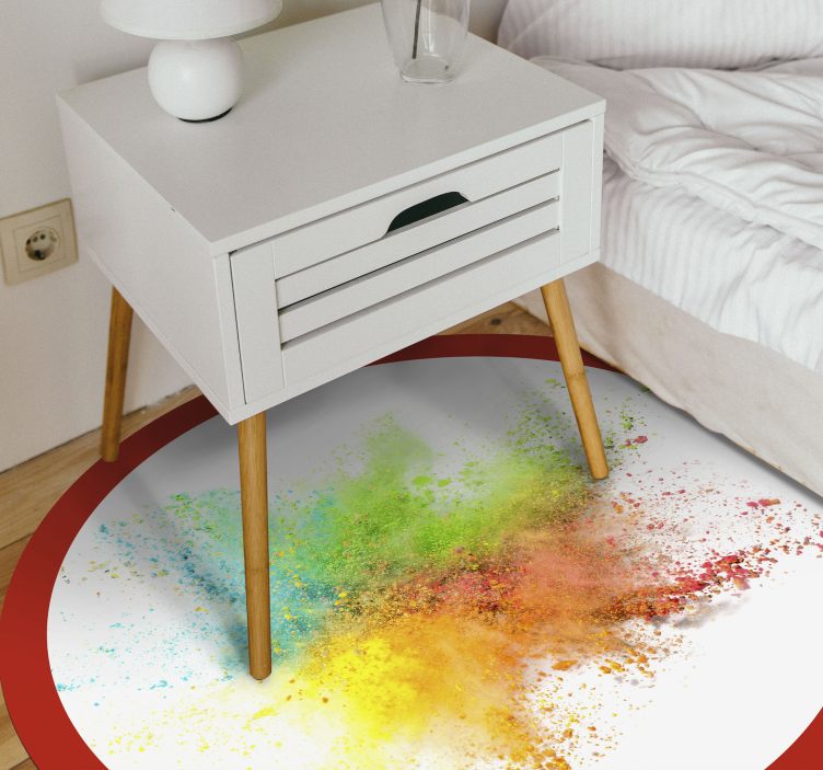 Colorful explosion effect bedroom carpet - TenStickers