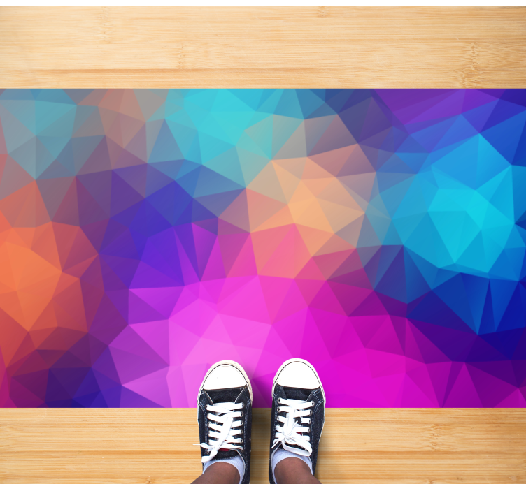 Colorful Fusion geometric rug - TenStickers
