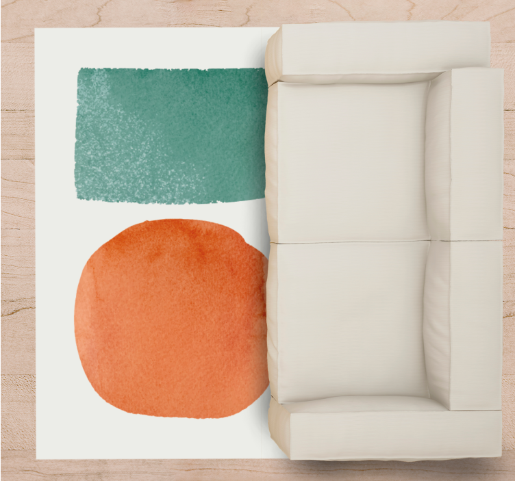 Abstract segments living room rug - TenStickers