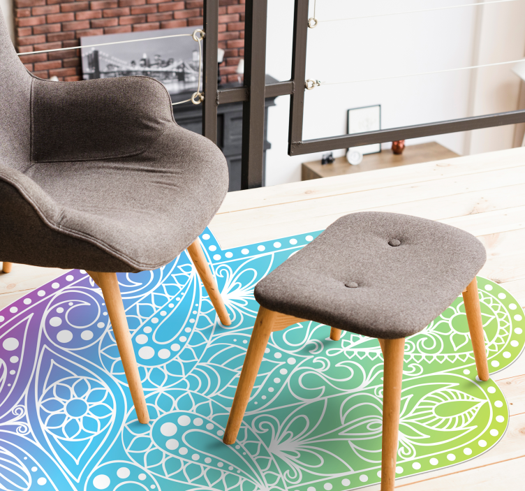 Gradient hand of Fatima mandala rug - TenStickers