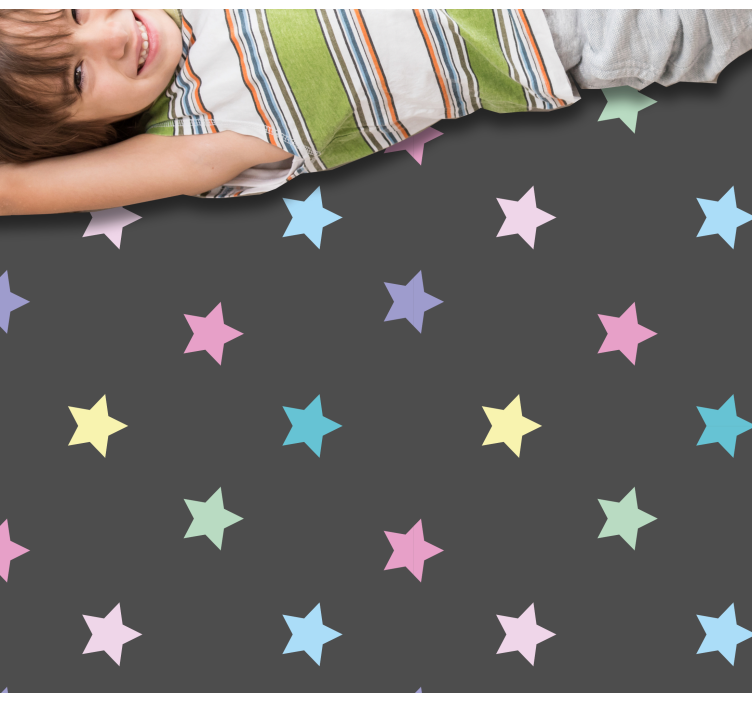 Colorful kids pattern star rug - TenStickers