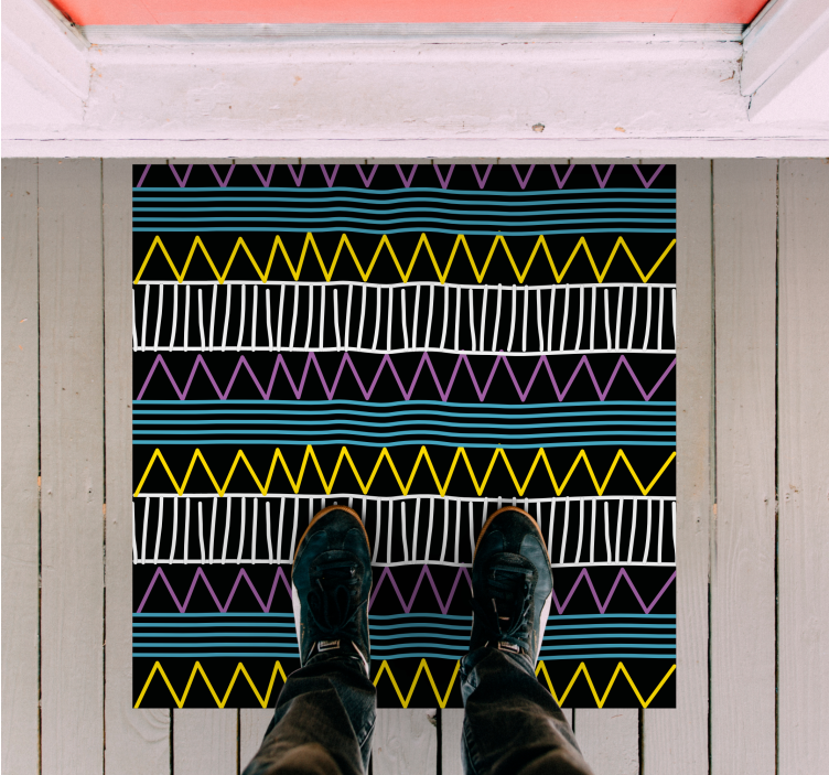 Colorful Pattern Play geometric rug - TenStickers