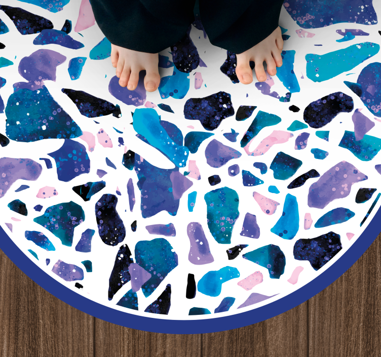Colorful stone mosaic marble rug - TenStickers
