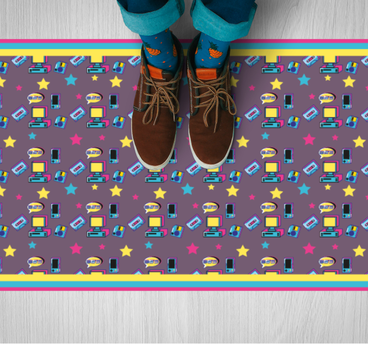 Colorful Tech Toys kids rug - TenStickers