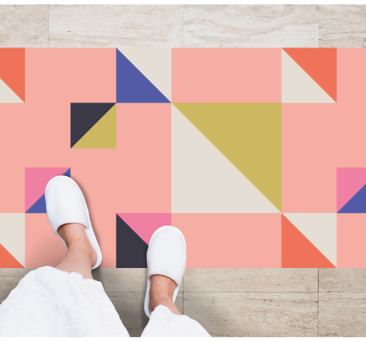 Modern triangles geometric rug - TenStickers