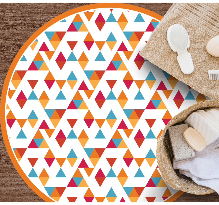Colorful Triangular Shapes geometric rug - TenStickers
