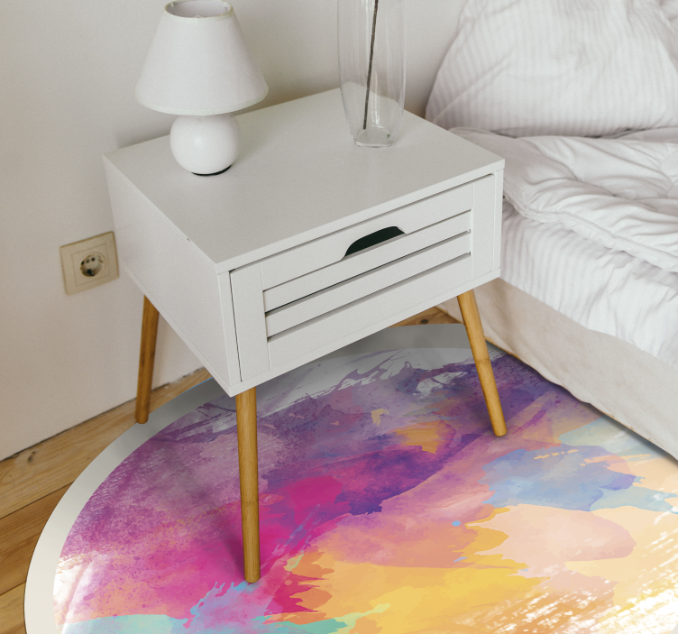 Colorful Watercolor Splash texture rug - TenStickers