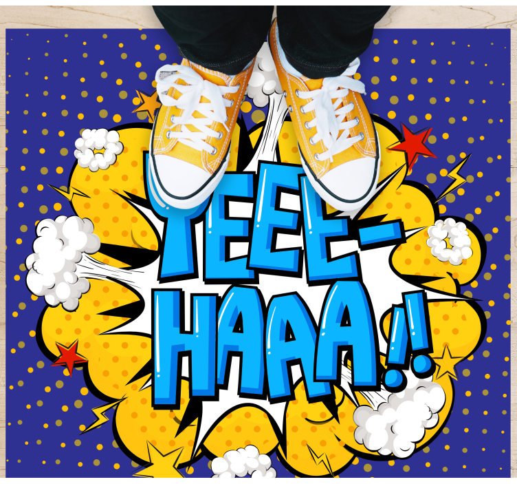 Comic action burst teenage bedroom rug - TenStickers