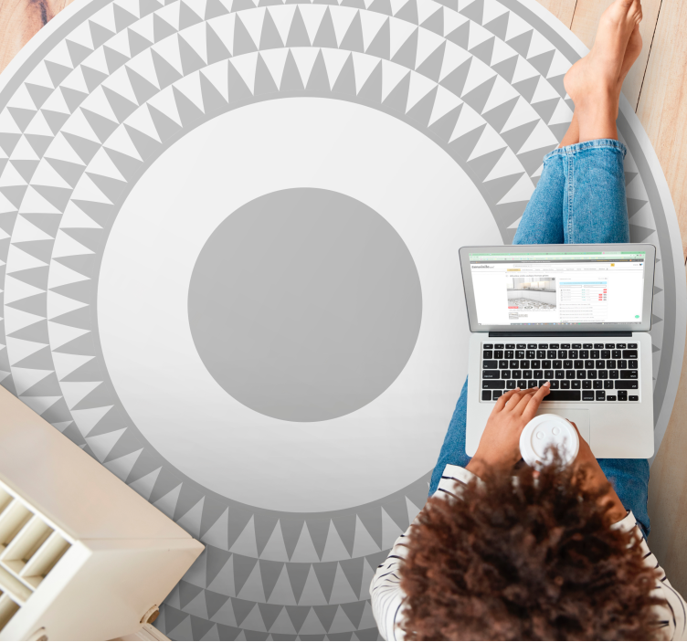 Concentric Circles Pattern geometric rug - TenStickers