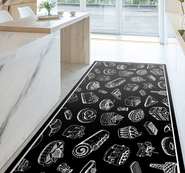 Confectionery Sketches kids rug - TenStickers