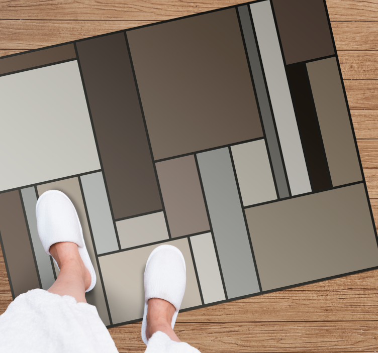 Contemporary Geometric Layers modern rug - TenStickers