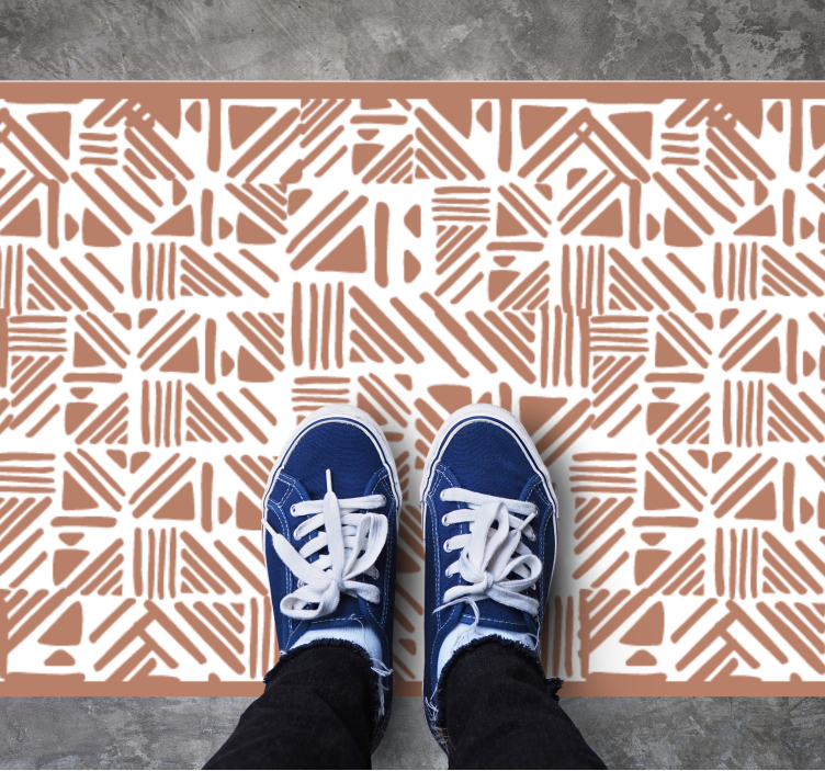 Contrasting Pattern geometric rug - TenStickers