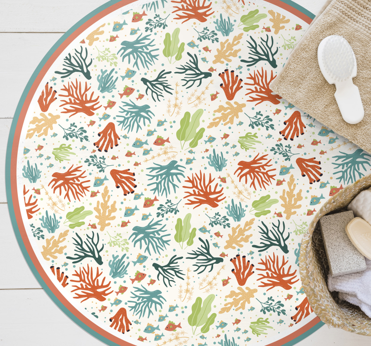 Coral reef inspiration bathroom mat - TenStickers