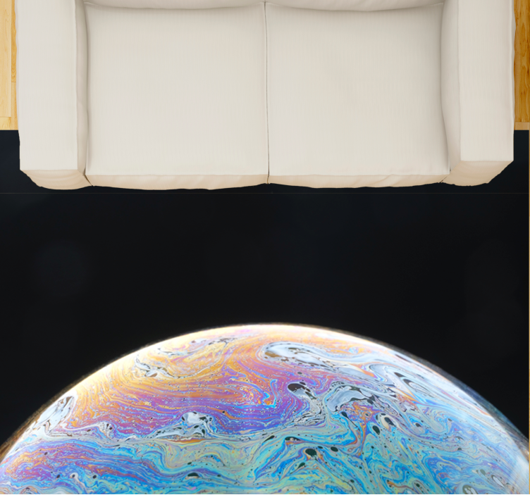 Cosmic colour sphere living room rug - TenStickers