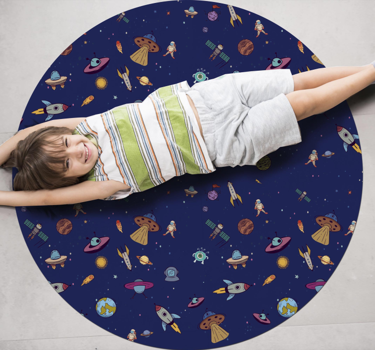 Cosmic expedition concept kids rug - TenStickers