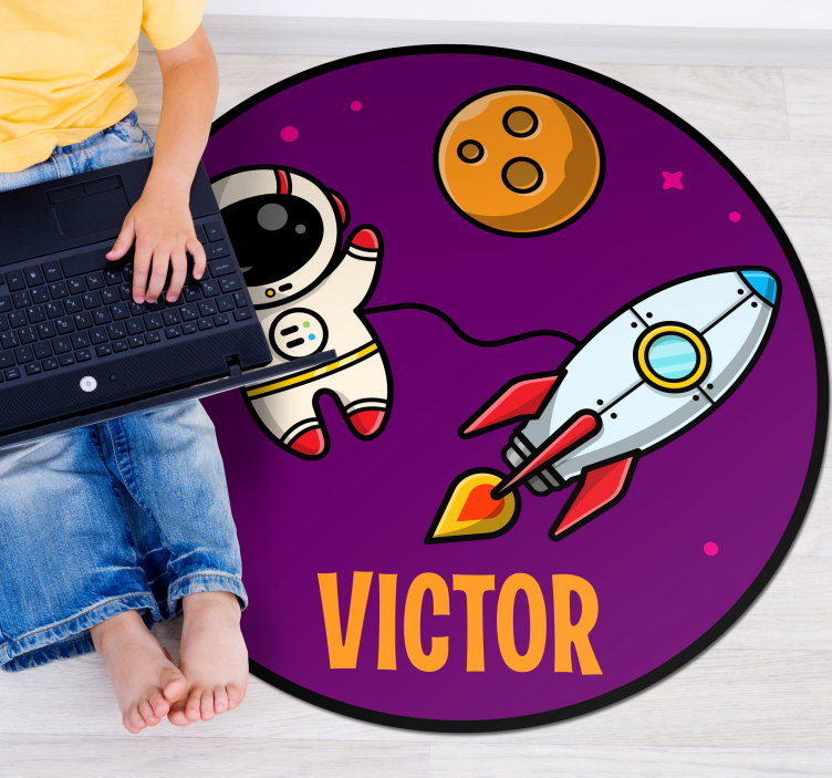 Expedition with name kids rug - TenStickers