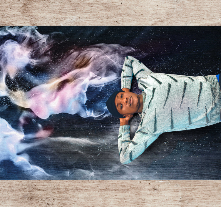 Cosmic smoke swirls teenage bedroom rug - TenStickers