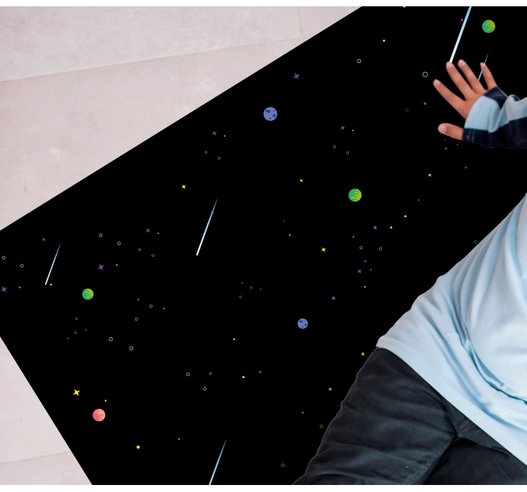 Cosmic Starry Sky star rug - TenStickers