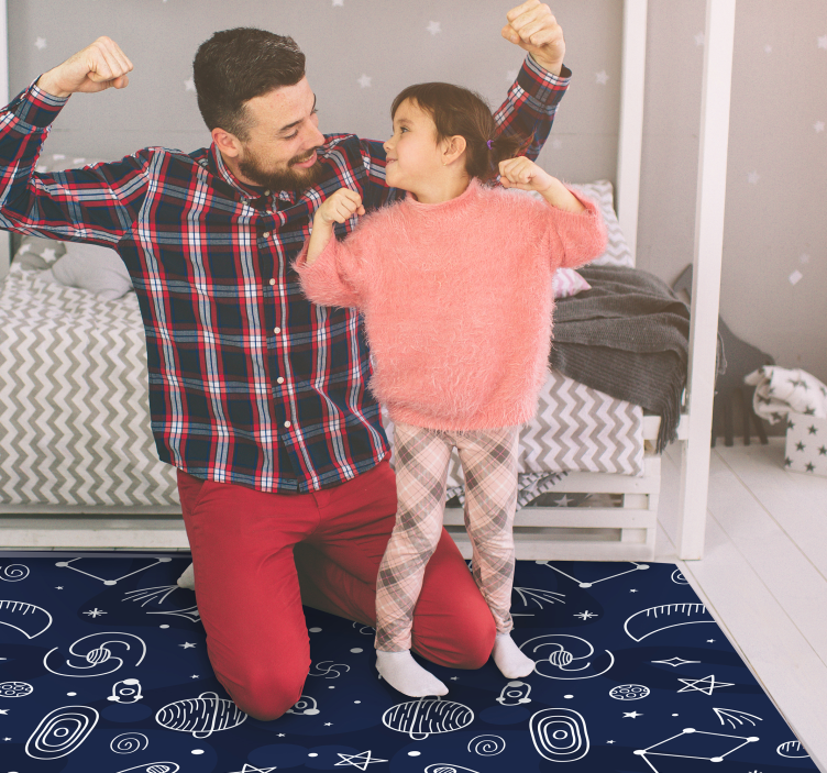 Cosmic Themed Space kids rug - TenStickers