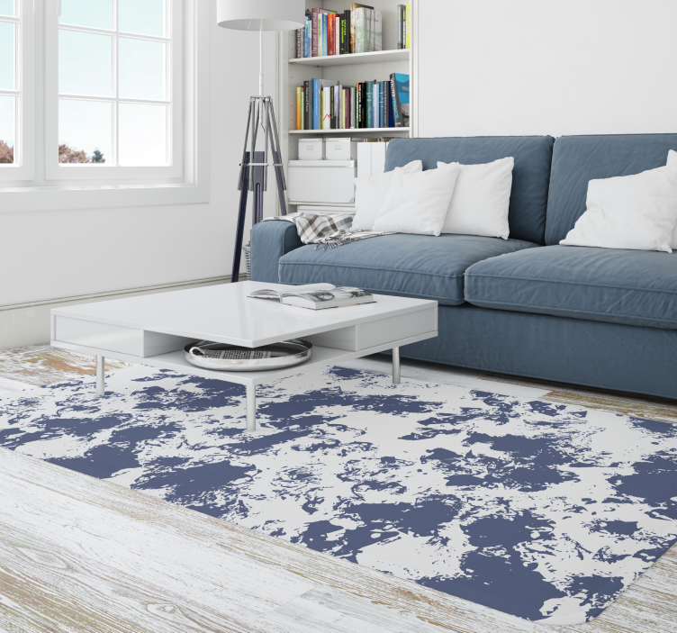 Blue Abstract Animal Pattern texture rug - TenStickers