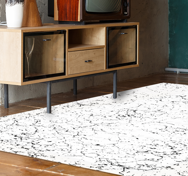 Cracked White Surface marble rug - TenStickers
