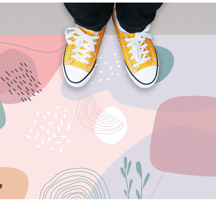 Creative pastel paint modern rug - TenStickers