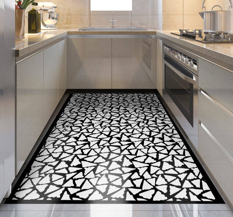 Crisp stone pattern kitchen mat - TenStickers