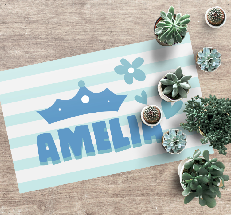 CROWN NAME PLACEMENT custom floor mat - TenStickers