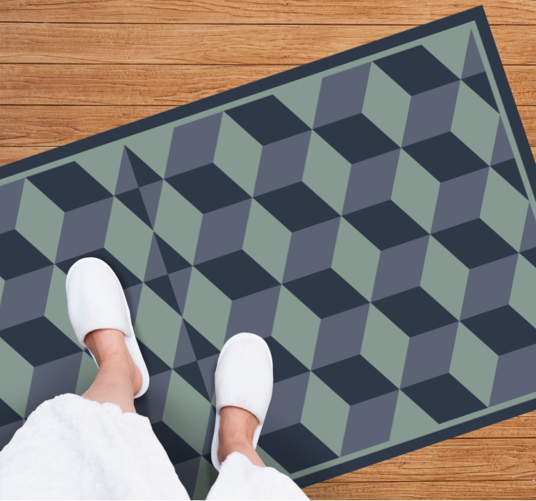 Cubic Pattern Play geometric rug - TenStickers