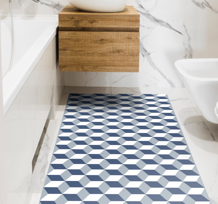 Cubical Pattern geometric rug - TenStickers