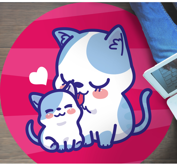 Cuddly Cat Companions kids rug - TenStickers