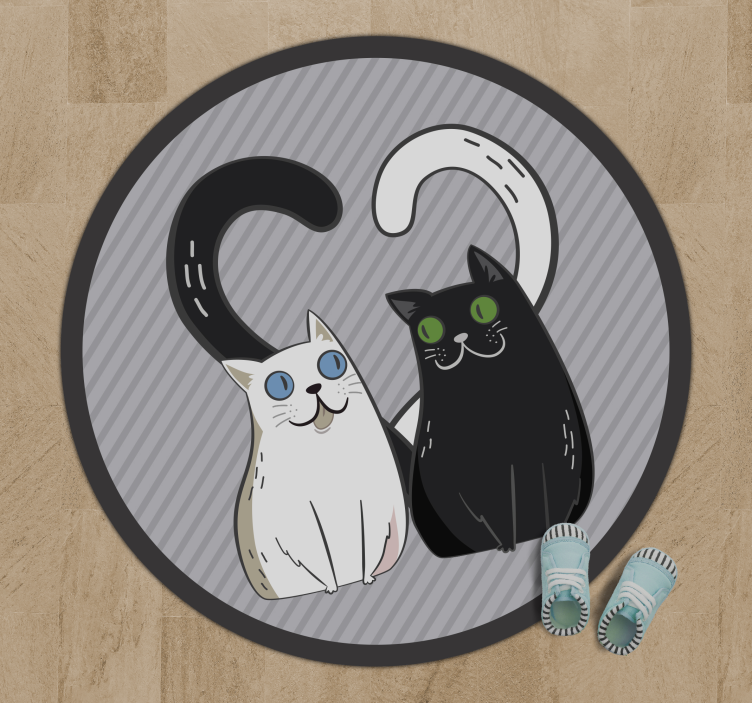 Cuddly Felines animal mat - TenStickers