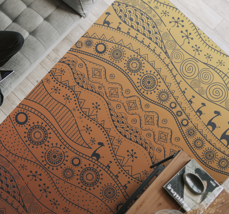 Cultural Abstract Patterns ethnic rug - TenStickers