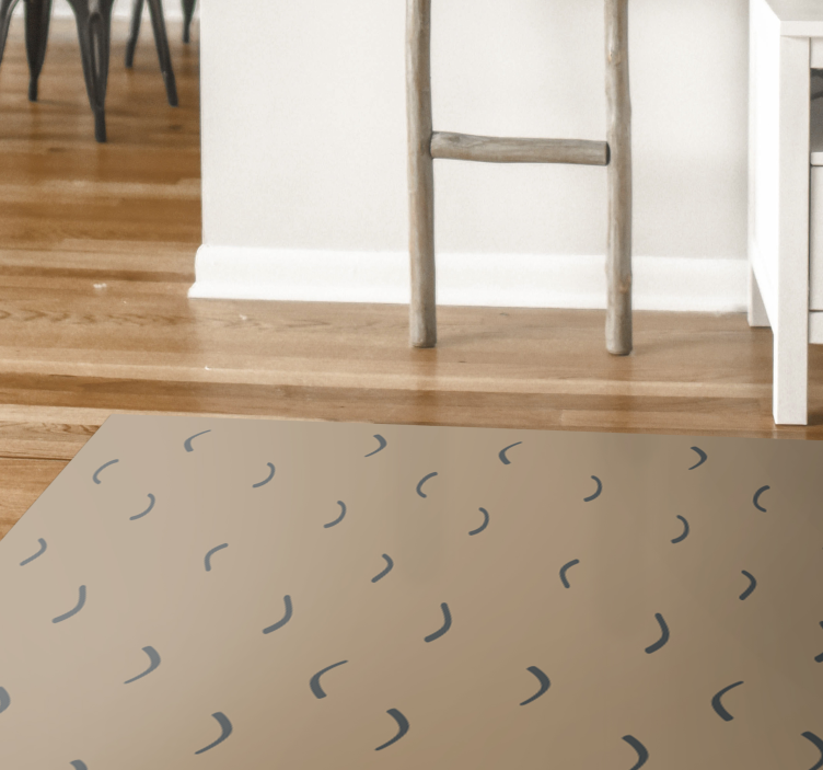 Curved brown pattern minimalistic rug - TenStickers