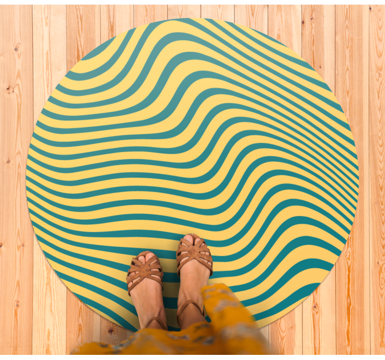 Curvy Line Concept stripes rug - TenStickers