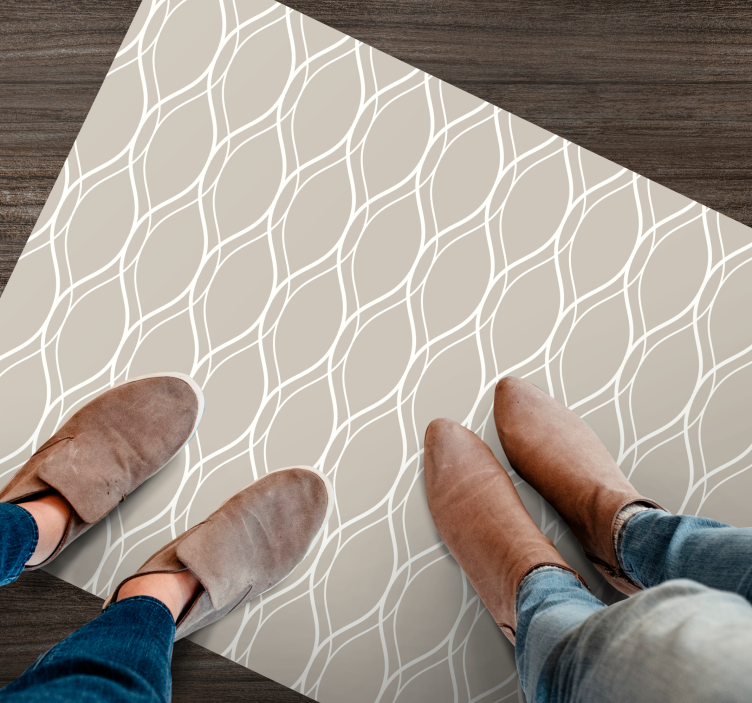 Curvy Line Motif texture rug - TenStickers