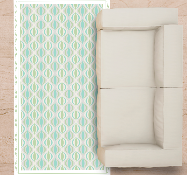 Tile carpet with curvy design - TenStickers