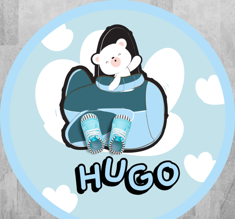 Custom floor mat bear in a bag - TenStickers