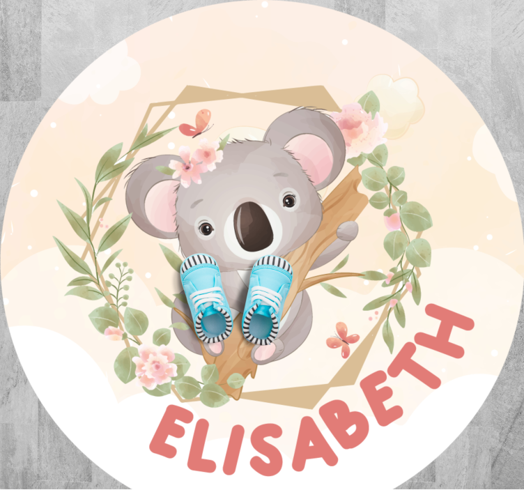 Custom floor mat featuring adorable koala artwork - TenStickers