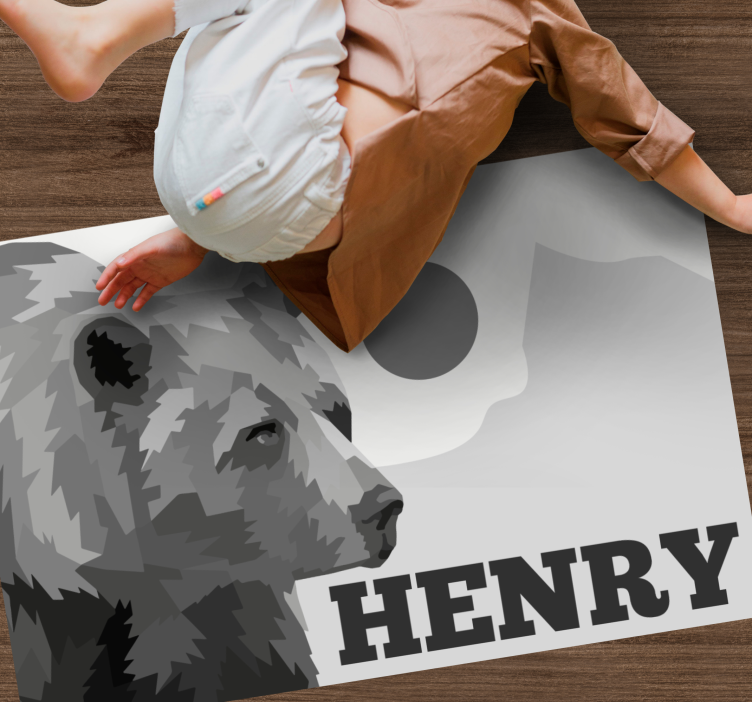 Customizable Bear custom floor mat - TenStickers