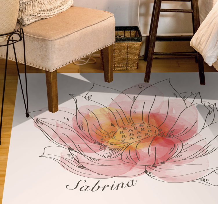 Customizable Lotus custom floor mat - TenStickers