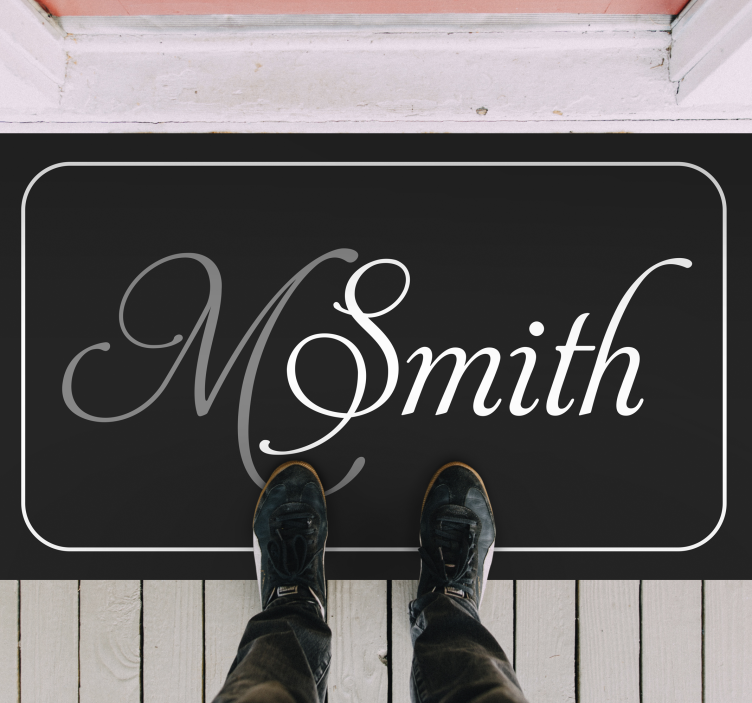 Customizable Monogram custom floor mat - TenStickers