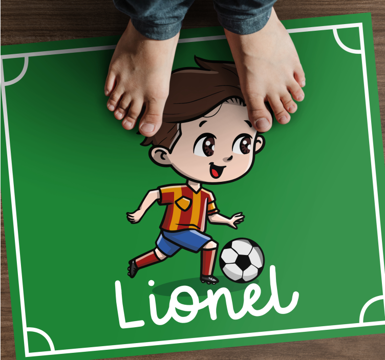 Customizable Soccer custom floor mat - TenStickers