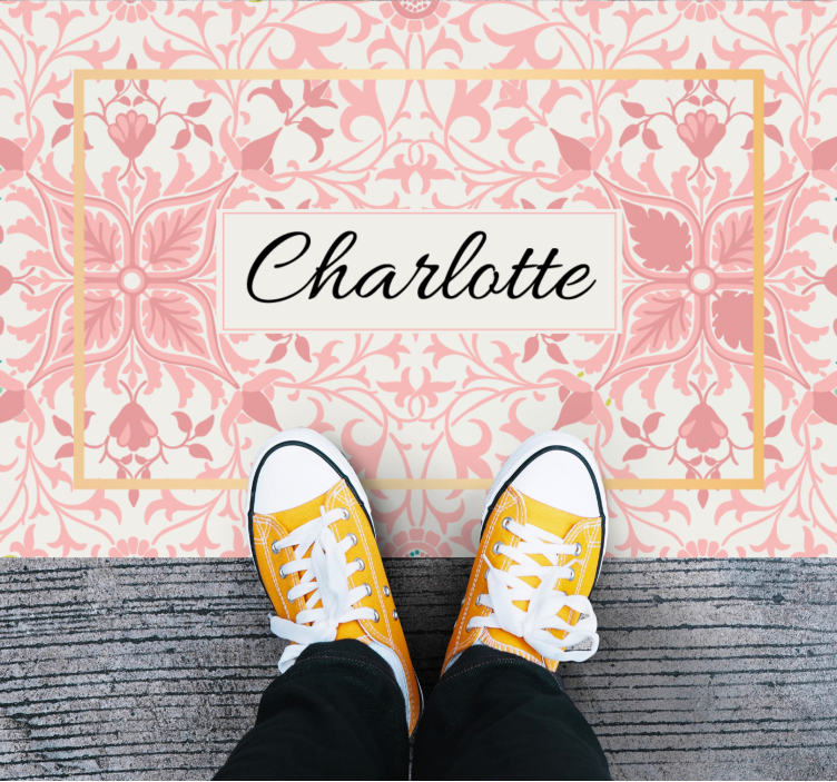 Custom botanical arrangement bedroom carpet - TenStickers