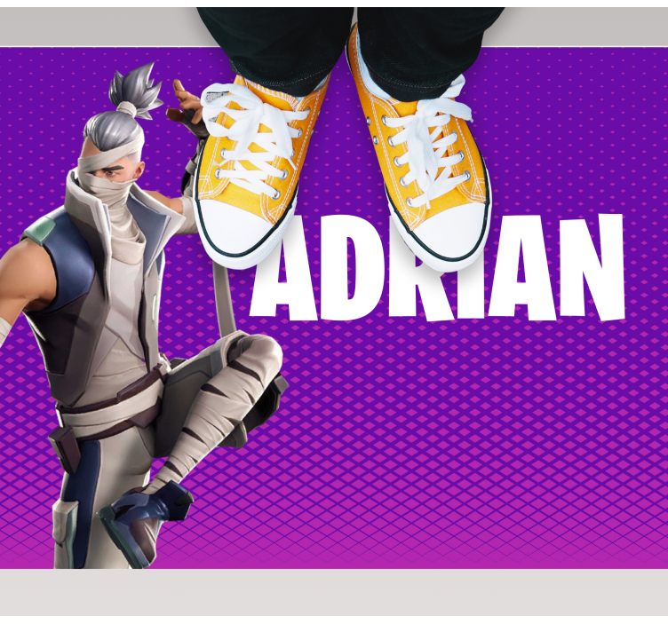 Personalised gaming character teenage bedroom rug - TenStickers