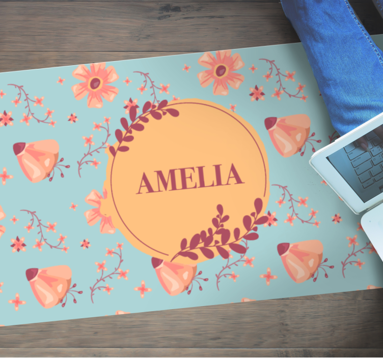 Floral Arrangement custom floor mat - TenStickers