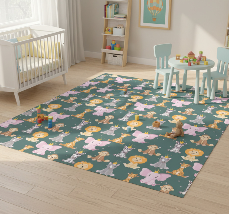 Cute animals design animal mat - TenStickers