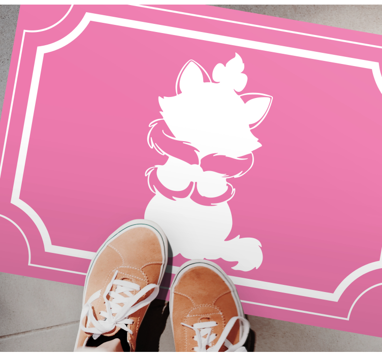 Cute Cat Silhouette kids rug - TenStickers