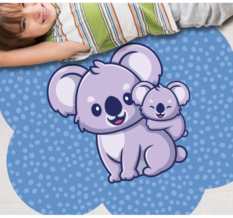 Cute Koala Pair kids carpet - TenStickers