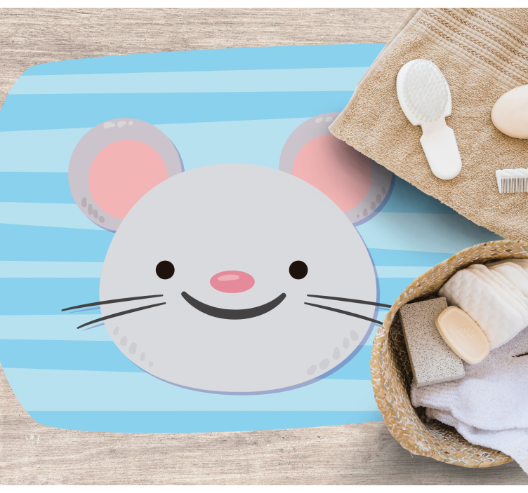 Cute Mouse Face kids carpet - TenStickers